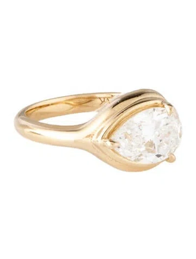 Pre-owned Ring 14k Lab-grown Diamond Cocktail  In Multicolor