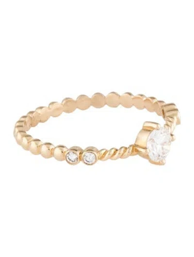 Pre-owned Ring 14k Lab-grown Diamond Cocktail  In Multicolor