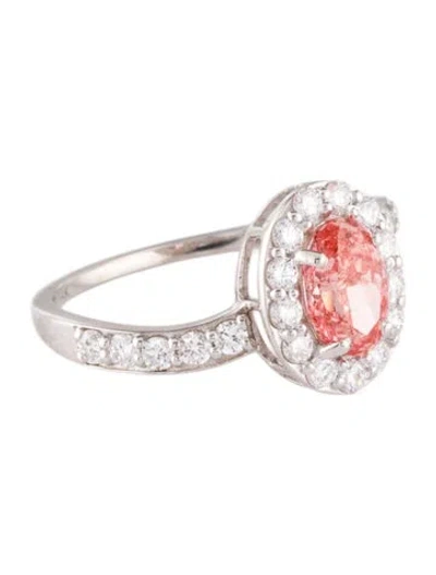 Pre-owned Ring 14k Lab-grown Diamond Engagement  In Multi