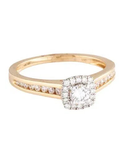 Pre-owned Ring 14k Lab-grown Diamond Engagement  In Multicolor