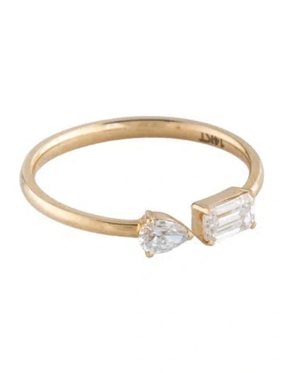 Pre-owned Ring 14k Lab-grown Diamond  In Multicolor