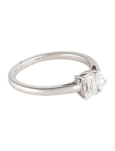Pre-owned Ring 14k Lab-grown Diamond Toi Et Moi Band In Multicolor