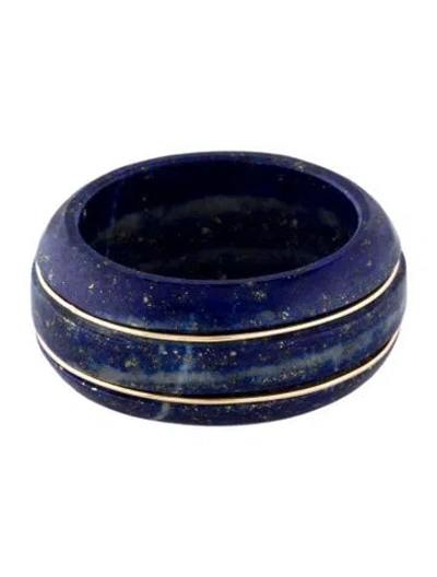 Pre-owned Ring 14k Lapis Lazuli Band In Multi