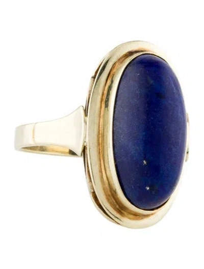 Pre-owned Ring 14k Lapis Lazuli Cocktail  In Multi