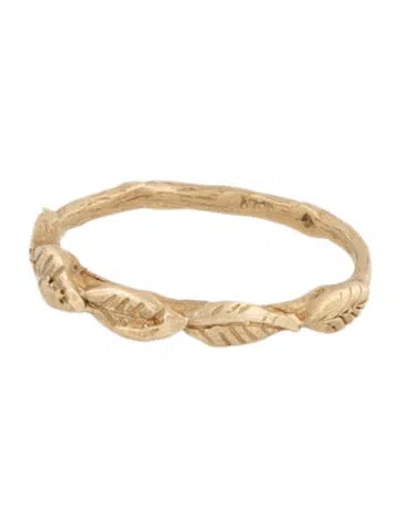 Pre-owned Ring 14k Layred Leaves Band  In Multicolor