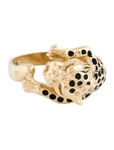 Pre-owned Ring 14k Leopard Band  In Multicolor