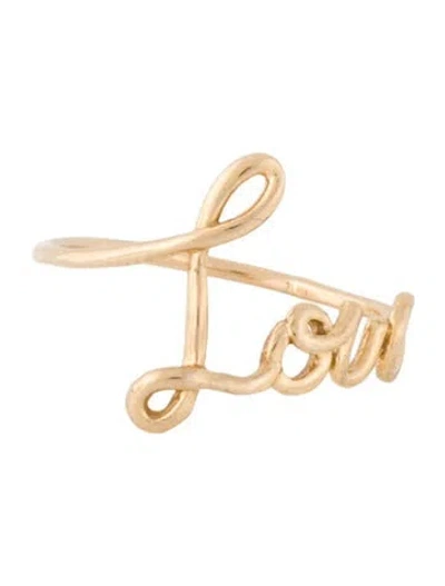 Pre-owned Ring 14k 'love' Script  In Multi