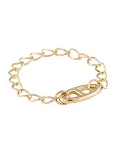 Pre-owned Ring 14k Mariner Charm Chain  In Multicolor