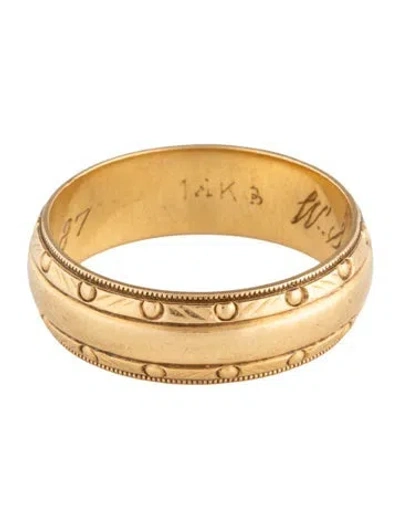 Pre-owned Ring 14k Milgrain Band  In Multicolor