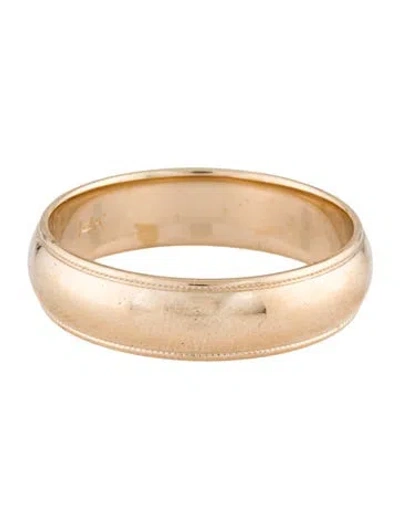 Pre-owned Ring 14k Milgrain Edge Wedding Band In Multicolor