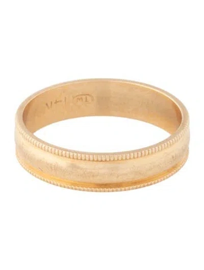 Pre-owned Ring 14k Milgrain Wedding Band In Multi