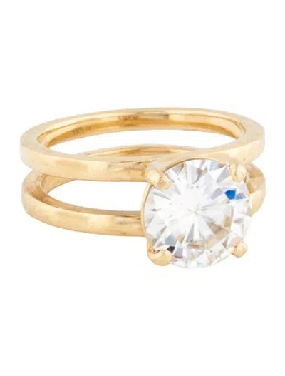 Pre-owned Ring 14k Moissanite Engagement  In Multicolor