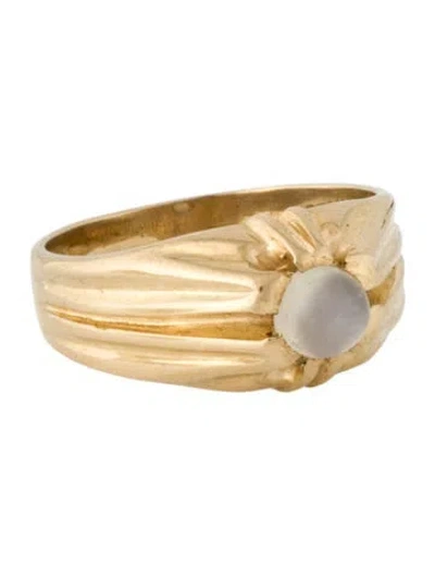 Pre-owned Ring 14k Moonstone Signet  In Multi