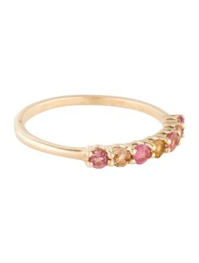 Pre-owned Ring 14k Multicolor Tourmaline Band