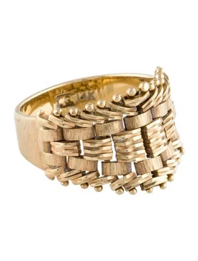 Pre-owned Ring 14k Multi-row Link Band