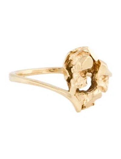 Pre-owned Ring 14k Nugget Cocktail  In Multi