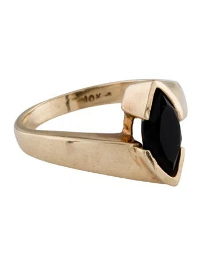 Pre-owned Ring 14k Onyx Cocktail  In Multi