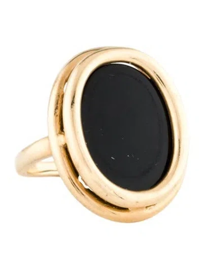 Pre-owned Ring 14k Onyx Cocktail  In Multi
