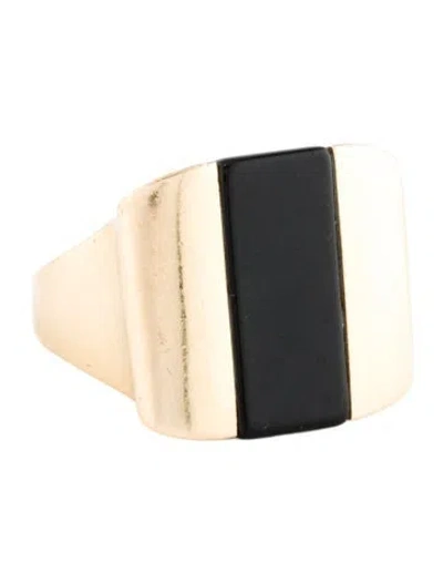 Pre-owned Ring 14k Onyx Cocktail  In Multi