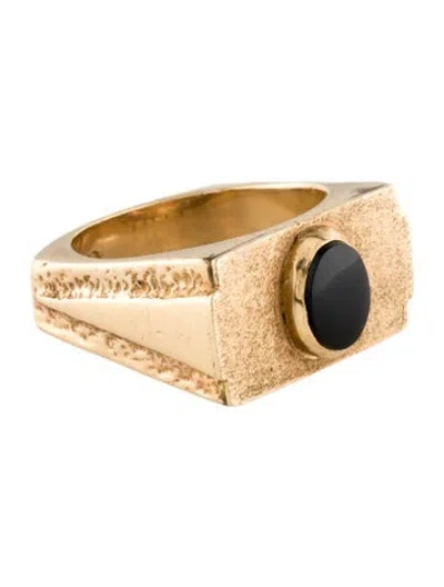 Pre-owned Ring 14k Onyx Cocktail  In Multi