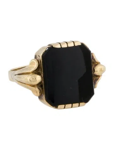 Pre-owned Ring 14k Onyx Cocktail  In Multi