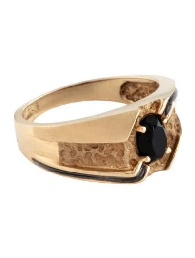 Pre-owned Ring 14k Onyx Cocktail  In Multi