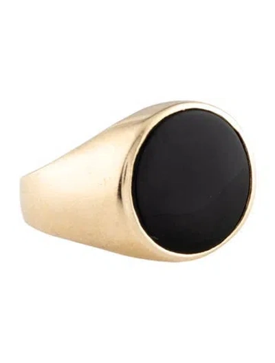 Pre-owned Ring 14k Onyx Signet  In Multi