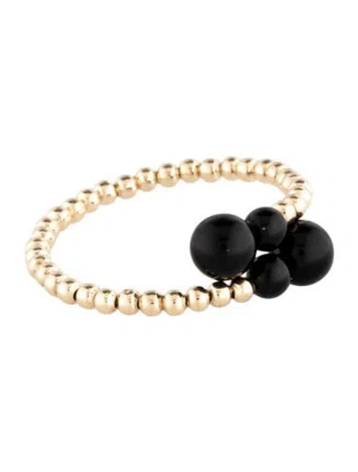 Pre-owned Ring 14k Onyx Wrap Cocktail  In Multicolor