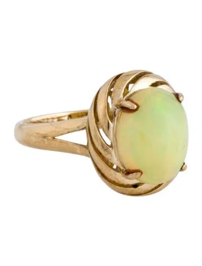 Pre-owned Ring 14k Opal Cocktail  In Multi