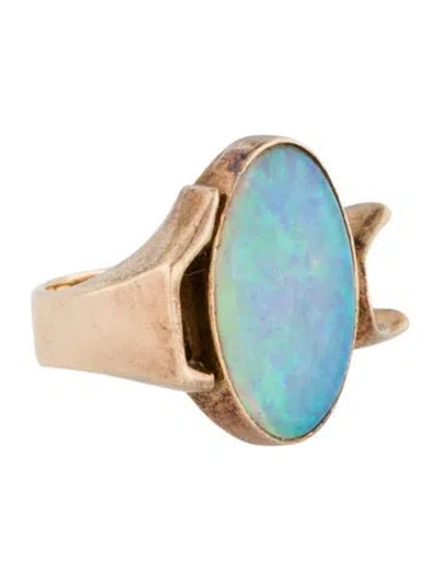 Pre-owned Ring 14k Opal Cocktail  In Multi