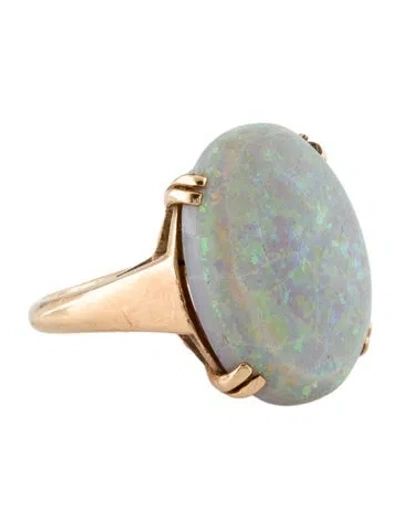 Pre-owned Ring 14k Opal Cocktail  In Multi