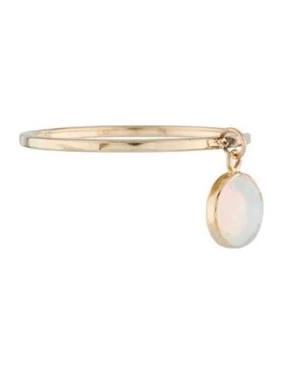 Pre-owned Ring 14k Opal Dangle Charm  In Multi