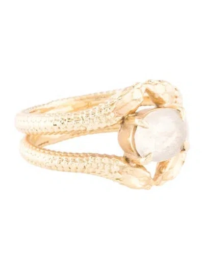 Pre-owned Ring 14k Opal Snake Cocktail  In Multi