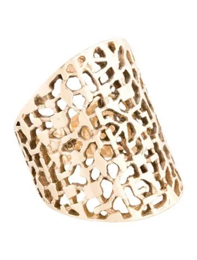 Pre-owned Ring 14k Openwork Cocktail  In Multicolor