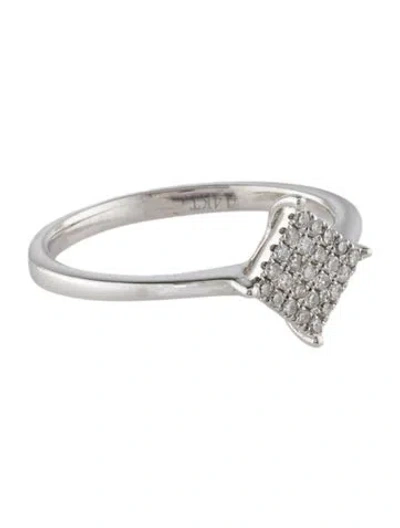Pre-owned Ring 14k Pavé Diamond  In Multi