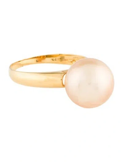 Pre-owned Ring 14k Pearl Cocktail  In Multi