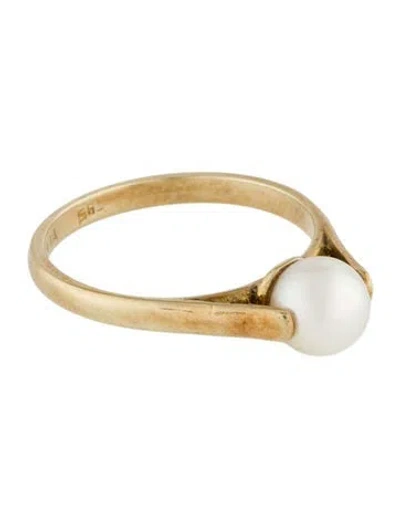 Pre-owned Ring 14k Pearl Cocktail  In Multi