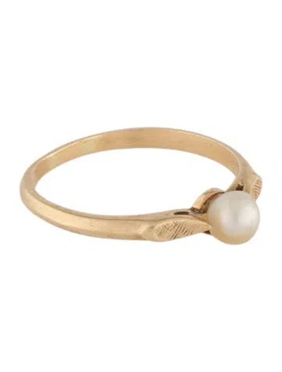 Pre-owned Ring 14k Pearl  In Multi