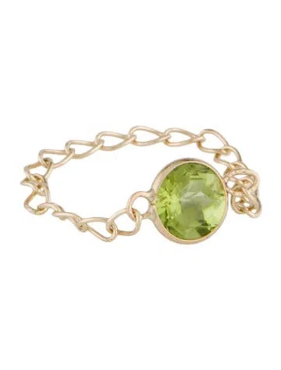 Pre-owned Ring 14k Peridot Band In Multi