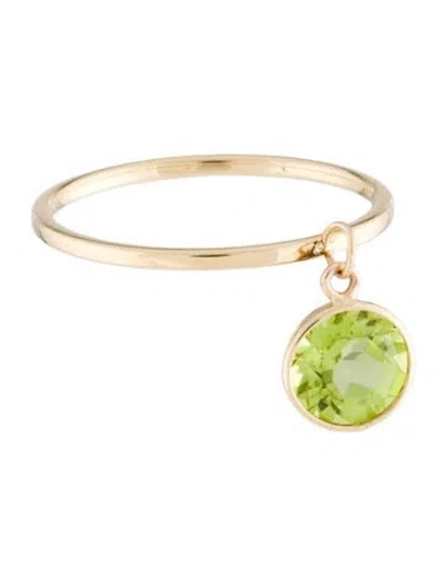 Pre-owned Ring 14k Peridot Charm  In Multi