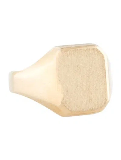 Pre-owned Ring 14k Rectangular Signet  In Multi