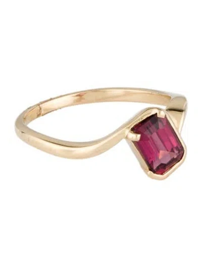 Pre-owned Ring 14k Rhodolite Cocktail  In Multicolor