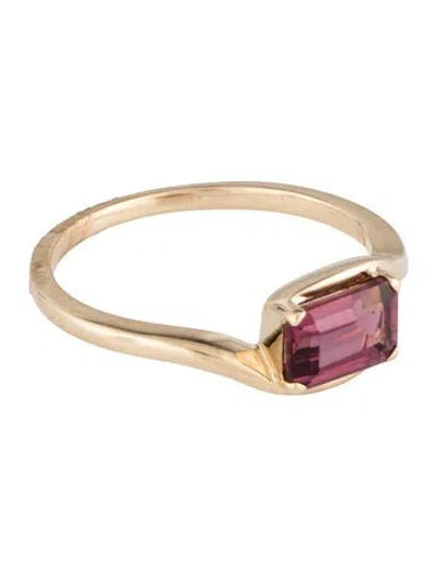 Pre-owned Ring 14k Rhodolite Cocktail  In Multicolor