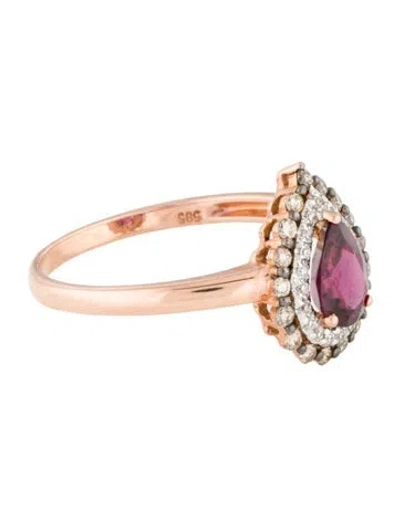 Pre-owned Ring 14k Rhyolite & Diamond Cocktail  In Multi
