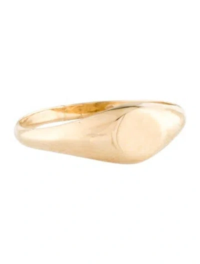 Pre-owned Ring 14k Round Signet  In Multi