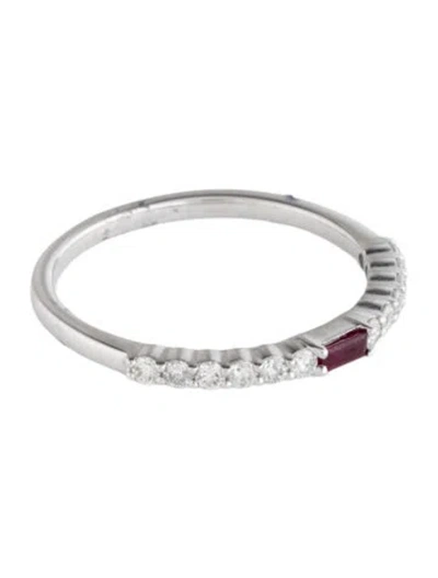 Pre-owned Ring 14k Ruby & Diamond Band  In Multicolor