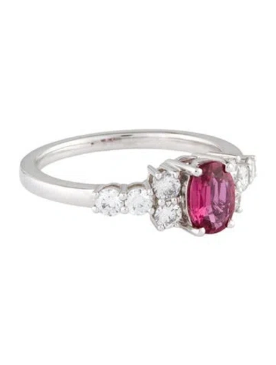 Pre-owned Ring 14k Ruby & Diamond Cocktail  In Multi