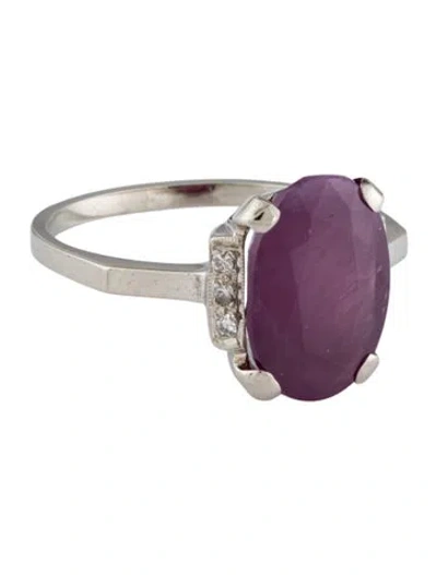Pre-owned Ring 14k Ruby & Diamond Cocktail  In Multi