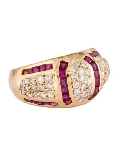 Pre-owned Ring 14k Ruby & Diamond  In Multi