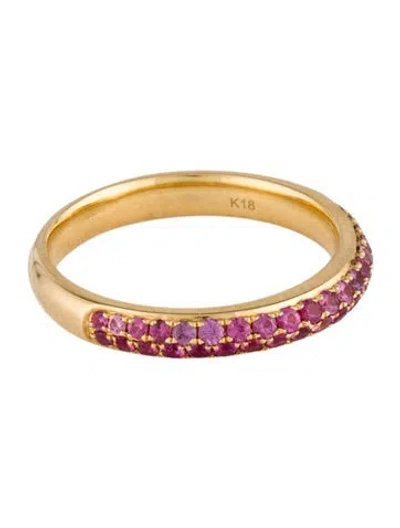 Pre-owned Ring 14k Ruby & Pink Sapphire Band In Multi